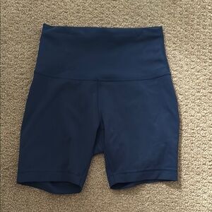 Lululemon Athletica Navy Blue Bike Shorts 6 inch